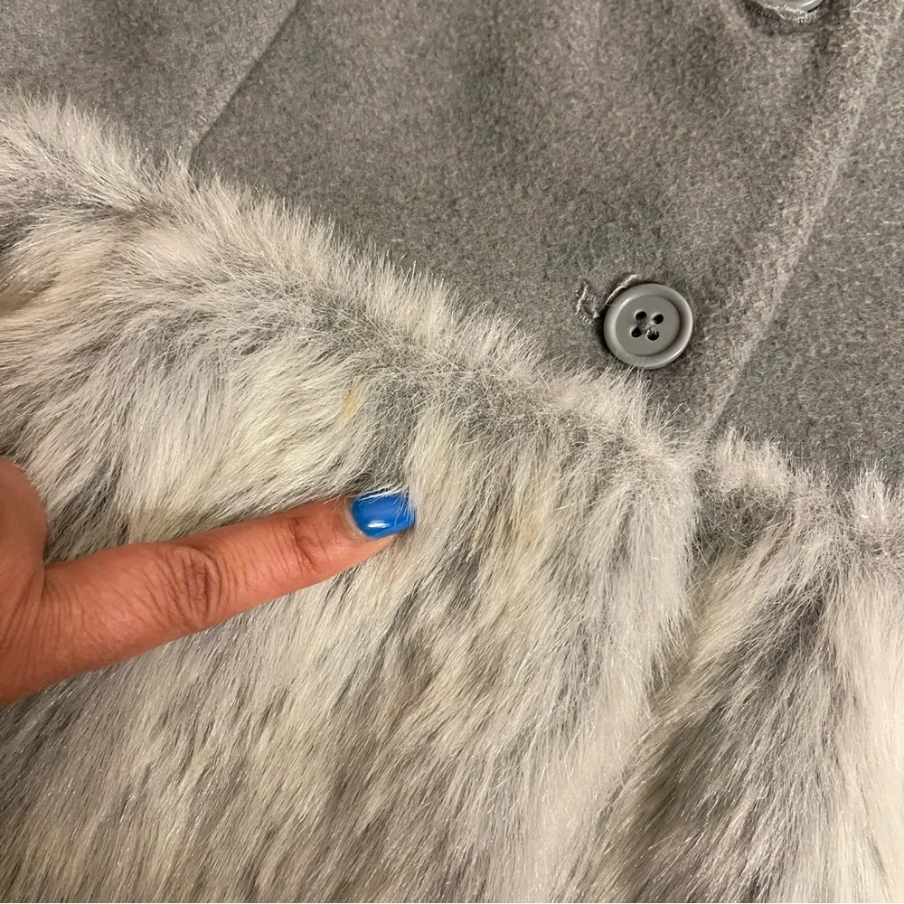 Janie and Jack Bottom Faux Fur Gray Coat